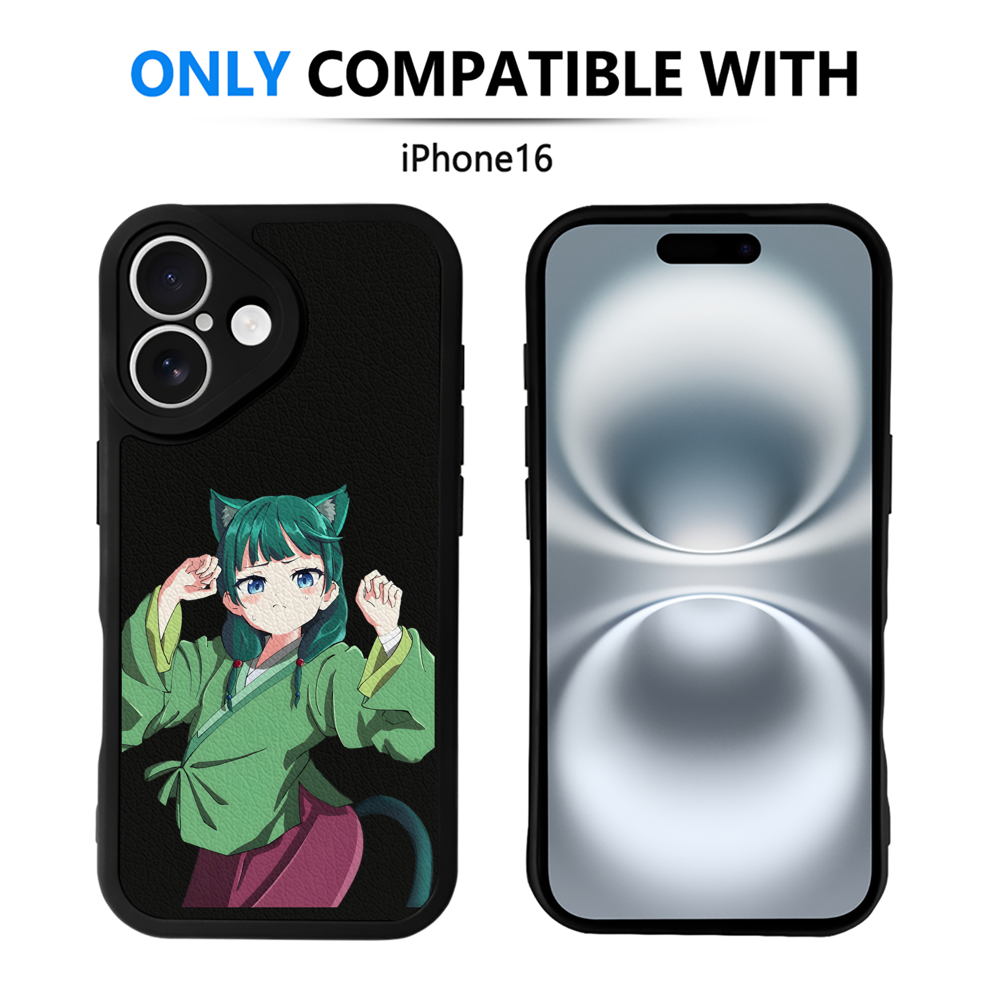 （画像用） 薬屋のひとりごと The Apothecary Diaries 【iPhone 16シリーズ対応】シリコンスマホケース（レザー調） 材質：シリコン